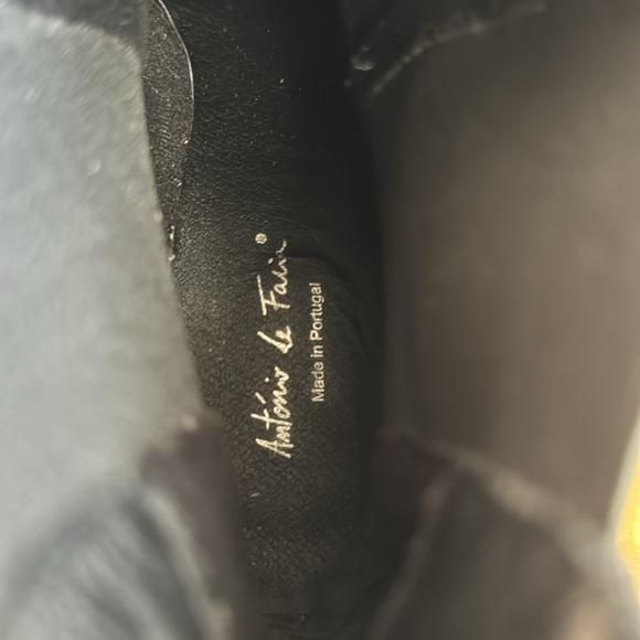 Antonia De Faria Tara Chelsea Black Suede Leather Lug Block Heel Boot Size 9 - Picture 13 of 14